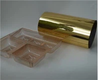Goldene und silberne PVC-Folie