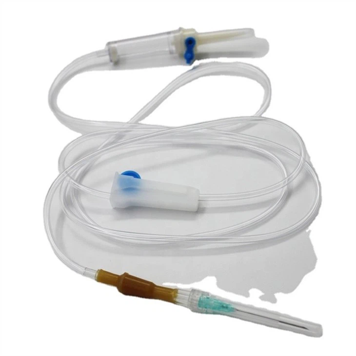 Disposable 3 Way Stop Cock Infusion Sets With Medical Pvc Extension Tube Line